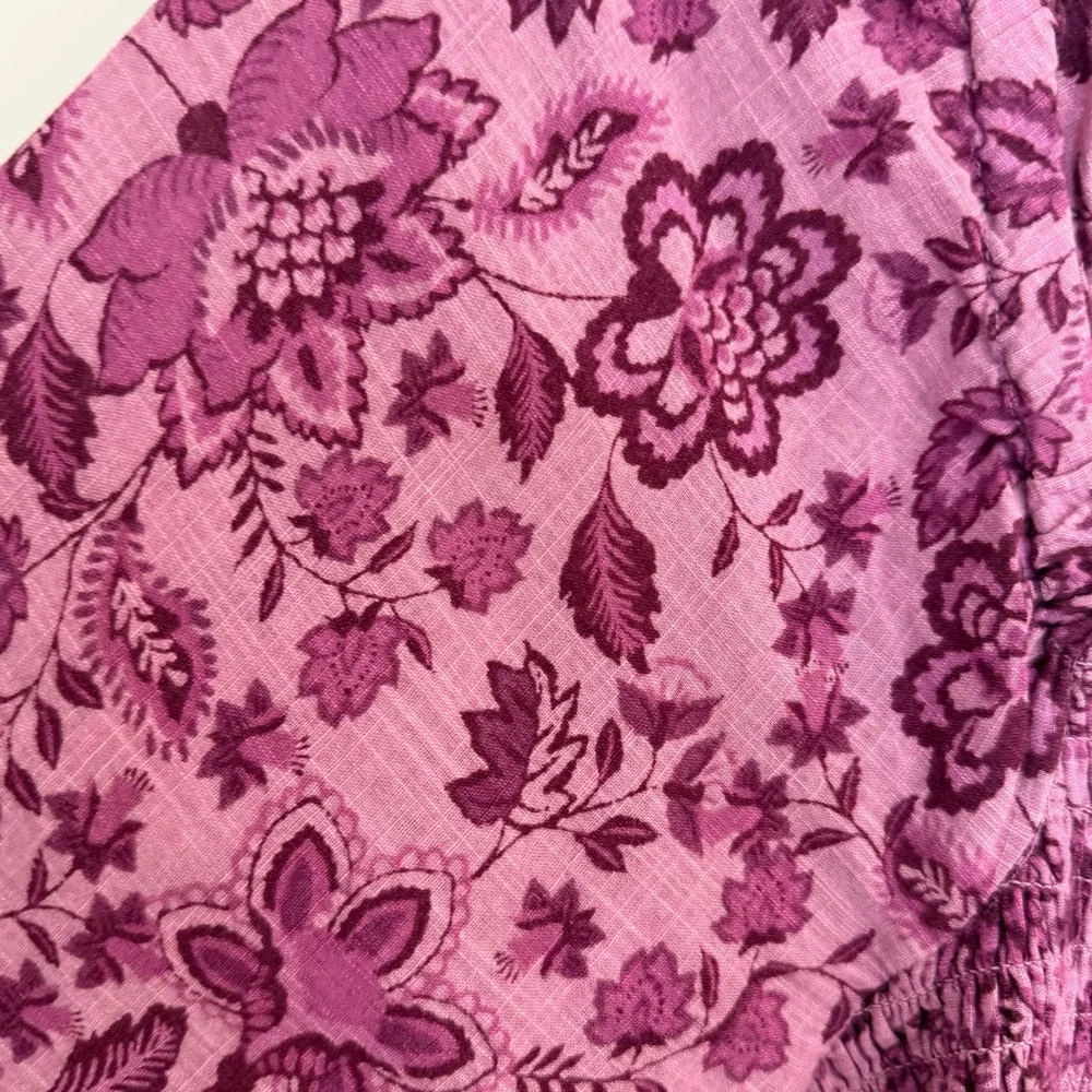 Free People Smock It To Me Mini Dress-Purple Floral